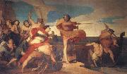 Georeg frederic watts,O.M.S,R.A. Alfred Inciting the Saxons to Encounter the Danes at Sea USA oil painting artist